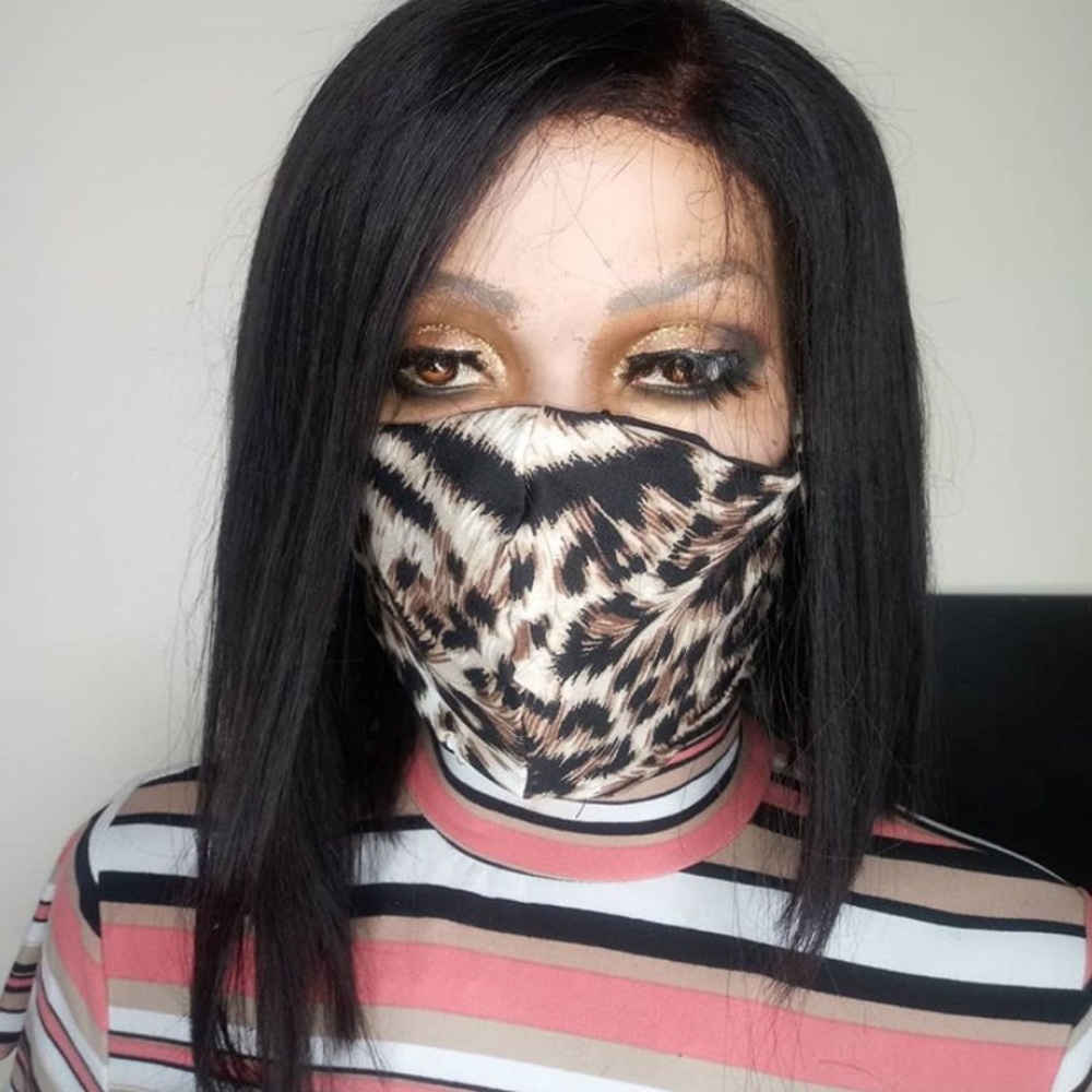 Reusable Leopard face mask